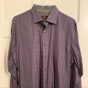 Robert Talbott Mardi Gras Plaid Button Down